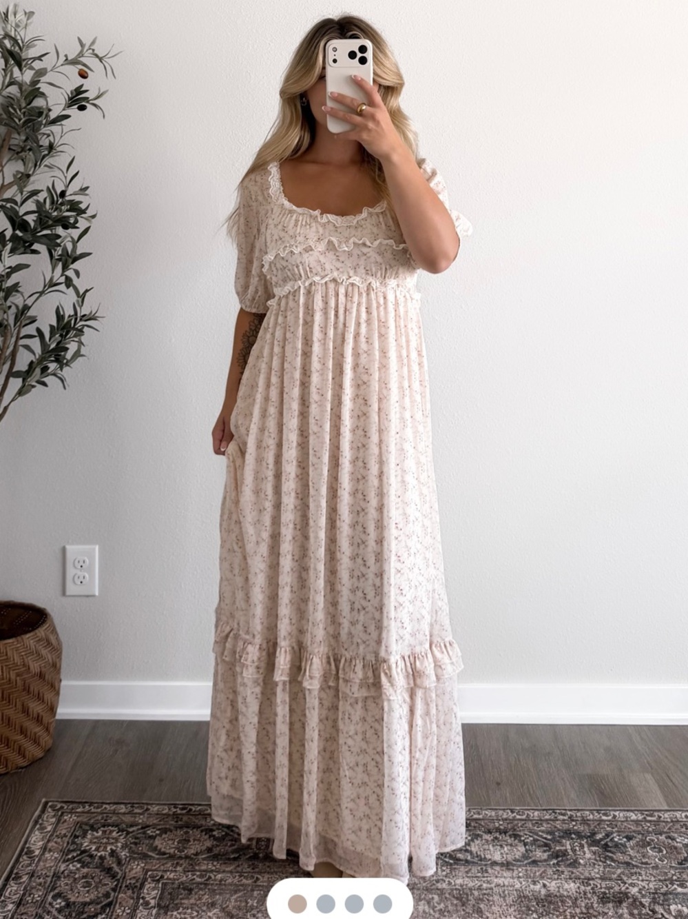 In loom Gracelyn Floral Maxi Dress - Cream Floral